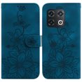 thumbnail image 2 of Compatible avec OnePlus 10 Pro 5G Étui Portefeuille Embossé Lys avec Porte-Cartes en Cuir PU Couverture Rabattable, 2 of 5