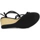 thumbnail image 5 of Sandalias de tacón cuña Allegra K con tiras y cordones, Negro, 26cm, 5 of 6