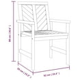 thumbnail image 4 of vidaXL Garden Dining Chairs 2 pcs Solid Wood Acacia, 4 of 5