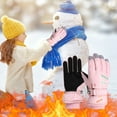 thumbnail image 2 of Kids Winter Warm Gloves Windproof Water-Resistant Snow Boys Girls Sport Gloves Outdoor Warm Thickening Snowboard Gloves, 2 of 9