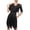 Black, variant on Latin Dance Dress Slimming Fringe Stage Performances Outfit Milk Silk Fabric Sparkling Sequins For Women
