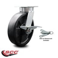 thumbnail image 2 of 8 Inch Kingpinless Glass Filled Nylon Wheel Caster with Brake and Swivel Lock, 2 of 2