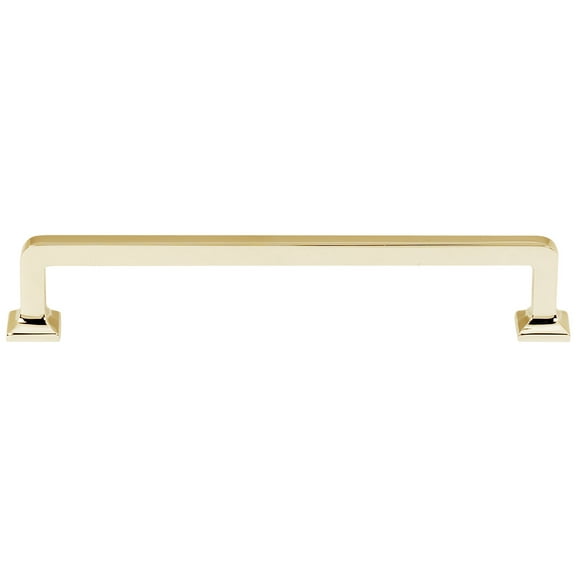 Alno A950-6 Millennium 6" Center To Center Contemporary Square Solid Brass Cabinet Handle