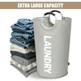 thumbnail image 6 of DOKEHOM 90L Large Laundry Basket, Collapsible Laundry Bag, Foldable Laundry Hamper, Folding Washing Bin (Grey), 6 of 7