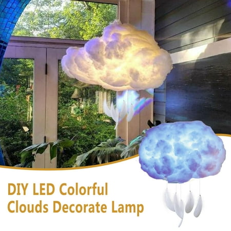 

lulshou Children DIY LED Warm White Clouds Lamp Night Light Cloud Creative Handmade30ml