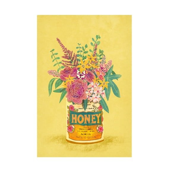 Trademark Fine Art Raissa Oltmanns Flowers In a vintage Honey Can Canvas Wall Art