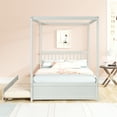 thumbnail image 3 of Clipeyh Kids Full Size Contemporary Pinewood Canopy Beds, White, 3 of 7