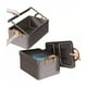 thumbnail image 1 of Cajas Organizadoras De Tela Con Tapa Y Soporte De Acero 2pcs café oscuro, 1 of 5
