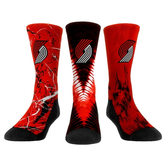 Youth Rock Em Socks Portland Trail Blazers Three-Pack Crew Socks Set