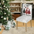 thumbnail image 3 of 4PCS Christmas Dining Chair Covers,Red Pine Trees Stretch Removable Washable Slipcover Chair Protector for Dining Room Home Decor, 3 of 6