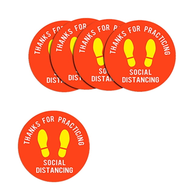 Advancent Calcomanía direccional de 5 piezas, pegatinas de suelo de distancia social, señal de suelo autoadhesiva, marcadores resistentes al desgaste, Decoración del hogar XG018 Advancent HA060828-18B