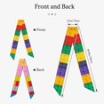 thumbnail image 2 of Gaeub Colorful Plastic Blocks Pattern Printed Silk Feeling Scarf ， Satin Head Scarf for Women,Silk Neck Scarf,Scarves,ashion Silky Satin Headscarf Wrap, Neck Scarves For Handbag Accessories, 2 of 6