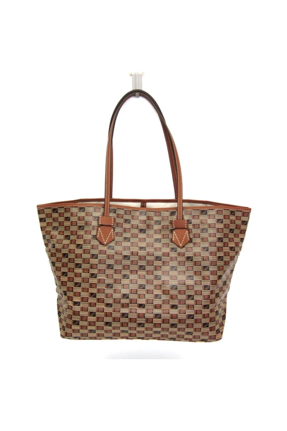 Pre-Owned Moreau SAINT TROPEZ Large Men,Women PVC Tote Bag Brown,Yellow (Good)