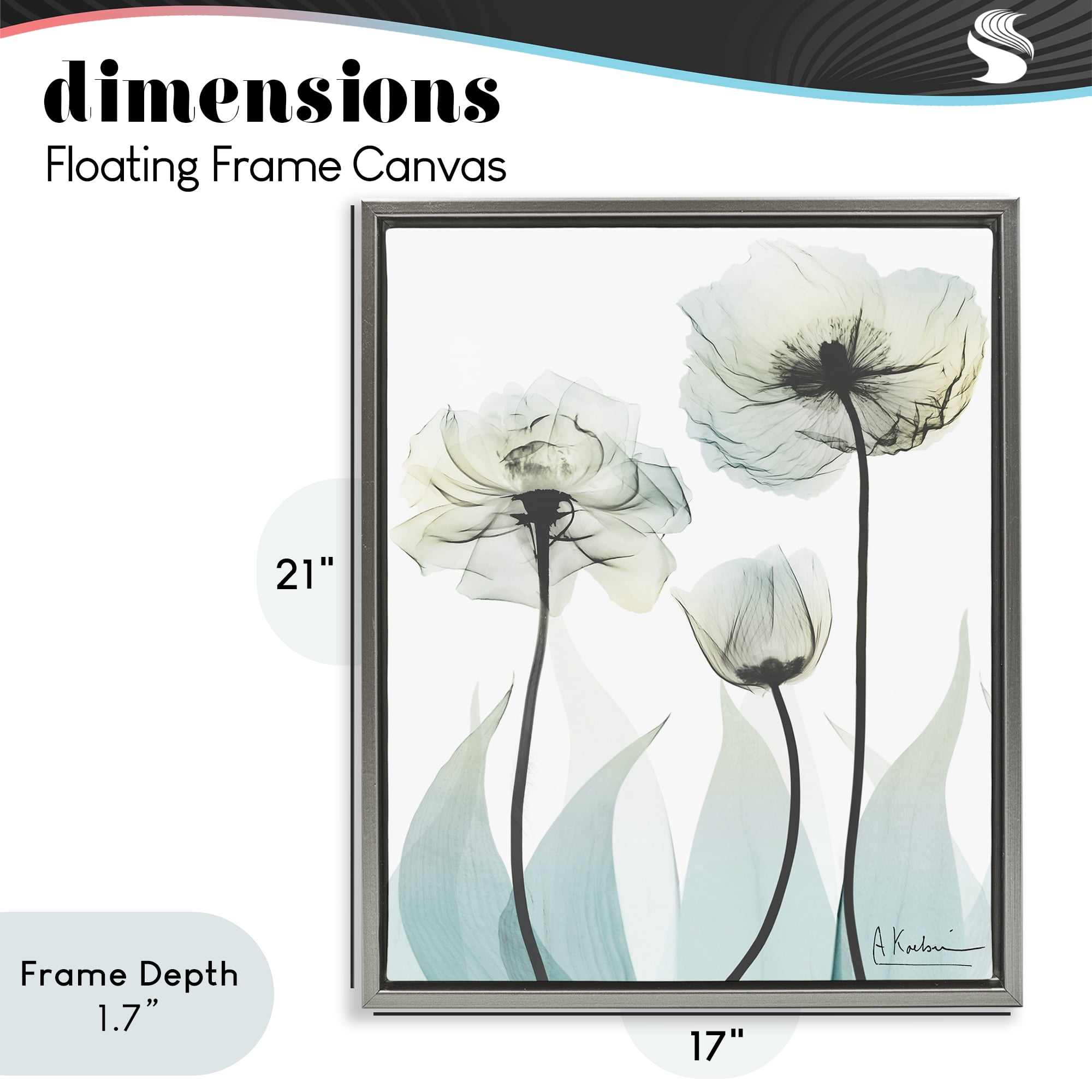 Stupell Industries Luxury Of Creation Gray Framed Floater Canvas Wall Art, design by Albert Koetsier