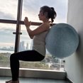 thumbnail image 3 of 2x65cm Cubierta de Pelota de Ejercicio para Yoga Pilates Pelota de Gimnasia Silla de Pelota Sentada Azul Sunnimix Cubierta de pelota de ejercicio de 65 cm, 3 of 8