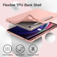 thumbnail image 4 of JETech Case for Samsung Galaxy Tab S9 11 Inch with S Pen Holder, Soft TPU Tri-Fold Stand Protective Tablet Cover, Support S Pen Charging, Auto Wake/Sleep (Rose Gold), 4 of 6