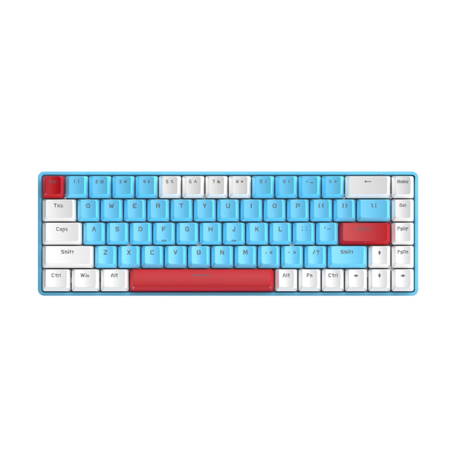 Keyboard, Computer Desktop Gaming Keyboard 68 Key Mechanical Keyboard Type-C Wired RGB LED Backlit Blue Gaming Mech Keyboard