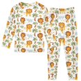 thumbnail image 2 of Dailycode Cotton Pajama Set Snug Fit Long Sleeve Top and Pants for 18M-8Y Cartoon Lions and Elephant, 2 of 7