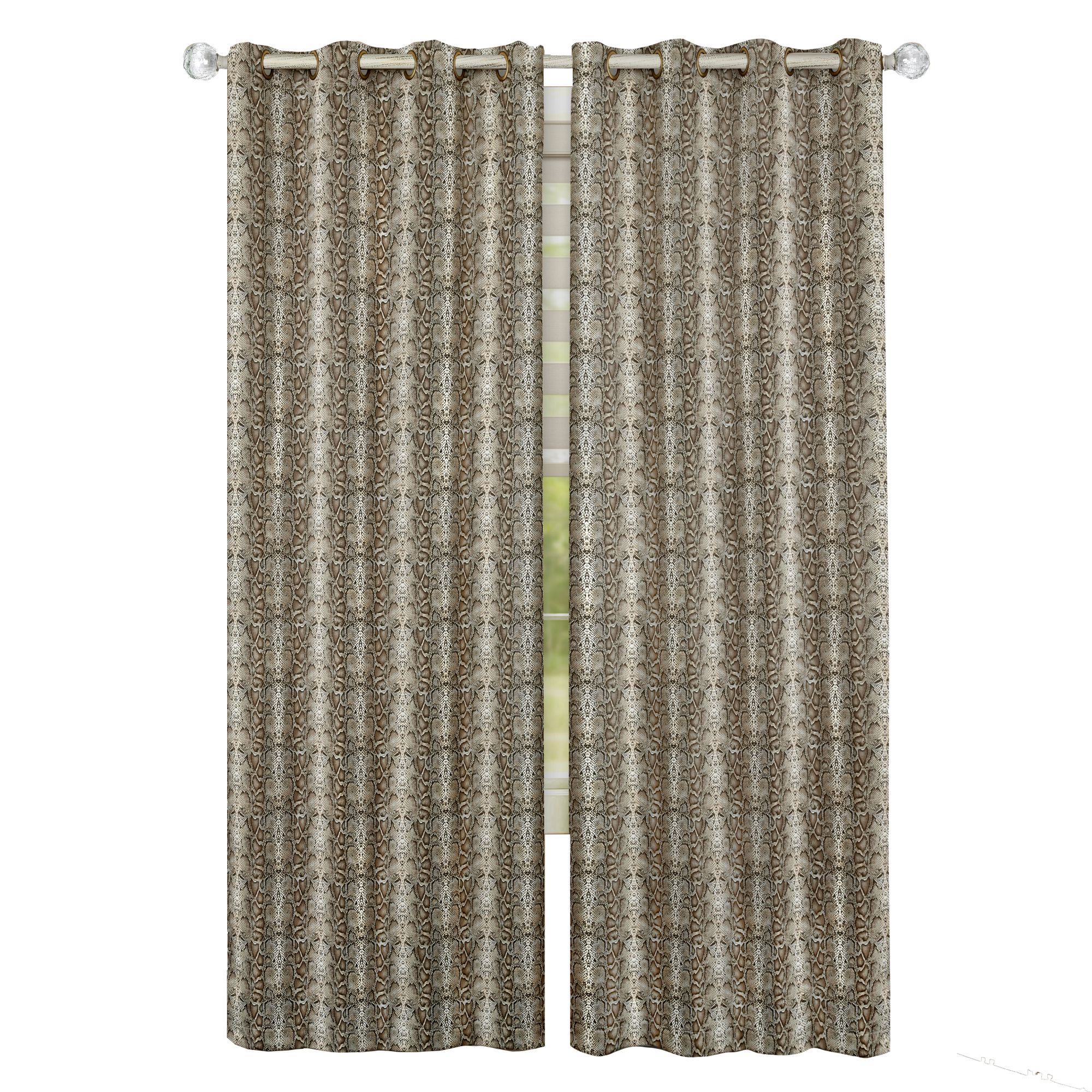 Achim Python Polyester Blackout Window Curtain Panel, Brown/Gold, 52" x 84" - image 3 of 5
