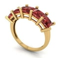 thumbnail image 2 of 2.5 ct Brilliant Princess Cut Natural Garnet 18K Yellow Gold Eternity Band SZ 10.25, 2 of 6