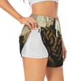 thumbnail image 1 of Balery Surreal Brain Tree Pantalones cortos deportivos para mujer con forro y dos bolsillos, elásticos, para entrenamiento, gimnasio, yoga-Small, 1 of 7