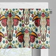 thumbnail image 3 of Ambesonne Ethnic Valance Pack of 2, Mexican Folk Animal Skull, 54"X18", Multicolor, 3 of 5