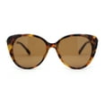thumbnail image 2 of Womens Contemporary Oversized Designer Butterfly Plastic Fashion Sunglasses Tortoise - Brown, 2 of 4