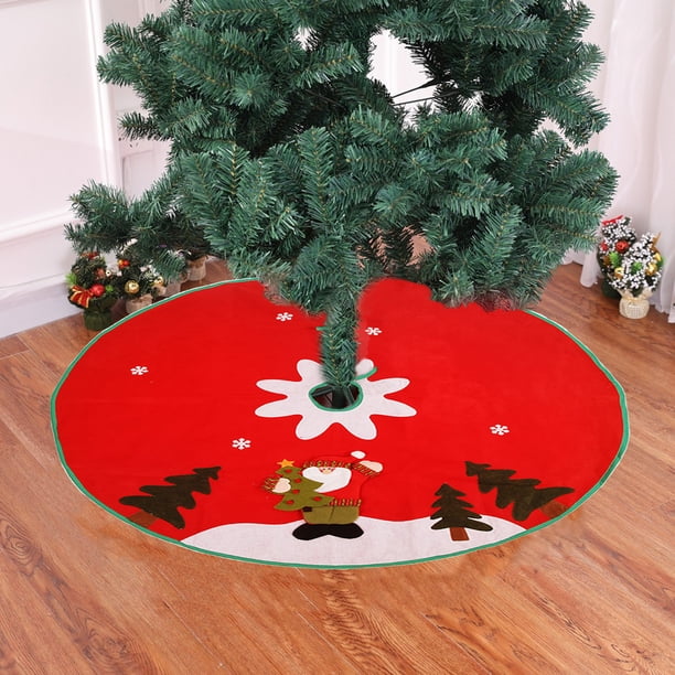 pstuiky Falda para árbol de Navidad de 122 cm tejido de cable ideal para decoración festiva y crea un ambiente navideño.