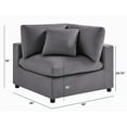 thumbnail image 5 of Comfort Pointe Casella Modular Charcoal Fabric 5-Piece Sectional, 5 of 22