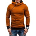 thumbnail image 1 of Sexyshine Otoño Invierno Casual Manga Larga Cuello Embudo Cuadros Jacquard Jersey Con Capucha Top Sudadera Sudaderas, 1 of 4
