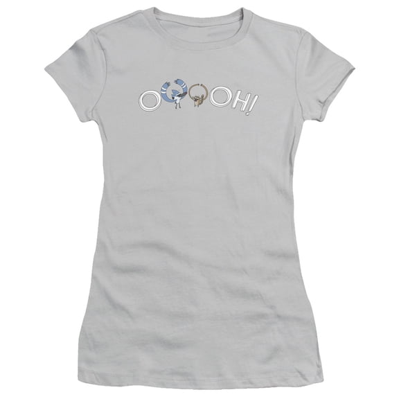 The Regular Show Ooooh S/S Junior Women's T-Shirt Sheer Silver