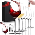 thumbnail image 1 of Tucorresi Copas de Vino: 6PCS 330ml Copas de Vino Tinto - Vaso de Cristal Soplado a Mano con Sacacorchos, Regalos de Navidad, Día de San Valentín, Fiestas, Aniversarios, 1 of 9