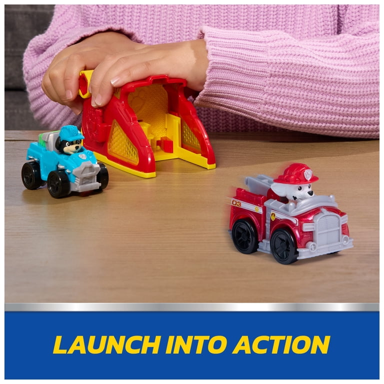 PAW Patrol Marshall Pup Squad Launchers with Rex Vehicle 2-Pack