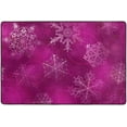 thumbnail image 4 of Dreamtimes Christmas Snowflakes Pink Non-Slip Area Rug Xmas Winter Floor Carpet Comfort Floor Mats Decor for Indoor Front Porch,Living Room, Bedroom,Kitchen, 36"x24", 4 of 5