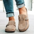 thumbnail image 2 of Women Casual Comfy Clogs Suede Slip On Sandals Summer Home Office Shoes, 2 of 5