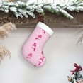 thumbnail image 5 of Cauagu Pink Scarf Snowman for Christmas Stockings,1-Pack Large Xmas Stocking Holiday and Farmhouse Stocking Fit for Christmas Holiday Party Decoration(17.7*11 Inch), 5 of 7