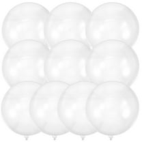 UPOUART 10Pcs Wedding Bobo Balloons Transparent Plastic Round Decoration for Parties and Events