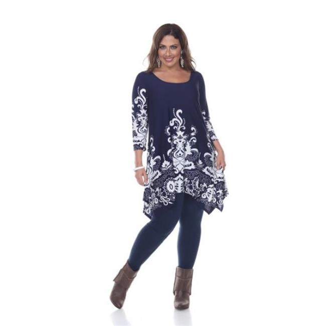 white mark plus size tunics
