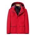 thumbnail image 4 of IROINNID Men's Ski Jacket Solid Windbreaker Waterproof Coat with Warm Puffer Jacket Two-pieces Set Outdoor Warm Snow Coat,Red, 4 of 8