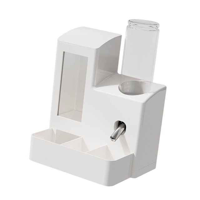 Alimentador automático para hámster 3 en 1, dispensador automático, suministros para mascotas, accesorios portátiles Botella blanca de 120 ml