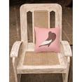 thumbnail image 2 of Carolines Treasures BB7954PW1818 English Pouter Pigeon Pink Check Fabric Decorative Pillow, 18 x 18 in., 2 of 2