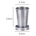 thumbnail image 2 of Collapsible Travel Cup under $5! Yannianjz Collapsible Travel Cup, Stainless Steel Telescopic Shot Glass, Portable Pocket Cup for Outdoor and Emergency, 2 of 5