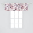 thumbnail image 2 of Blooming Roses Window Valance, Sketch Drawn Neutral Colors Dreamy Garden Flowers with Delicate Petals, Curtain Valance for Kitchen Bedroom with Rod Pocket, 54" X 18", Indigo Pale Ruby, by Ambesonne, 2 of 2