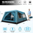 thumbnail image 2 of COBIZI 6-8-10 Person Family Camping Tents with Easy Setup & 2 Room Design, 10x14FT Heavy Duty Waterproof & UV Protection Tent with Removable Rainfly, Wind Ropes and Stakes, Light Blue, 2 of 10