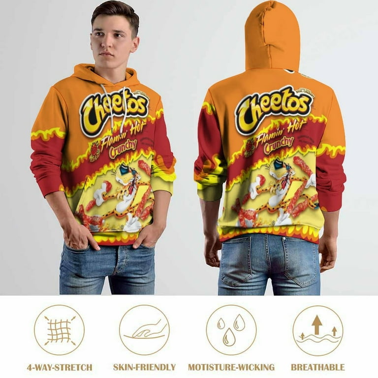 Men s Cheetos Hoodie 3D Print Pullover Hoodies with Pocket Unisex Casual Novelty Sweatshirt S 6XL