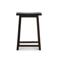 thumbnail image 2 of Linon 24" Backless Indoor Saddle Seat Counter Stool, Dark Brown, 2 of 7