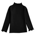 thumbnail image 2 of KAUOD Girls Crew Neck Long Sleeve Shirt Plain Stretchy Thermal Tops Clothes Kids Toddler Cotton Slim Pullover Sweater Clothes, 2 of 4