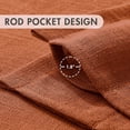 thumbnail image 4 of Fall Cafe Curtains 24 Inch Length Half Window Curtain Farmhouse Short Linen Semi Sheer Curtains for Kitchen Bathroom Basement Small Window, Rod Pocket Tier Curtains 2 Panels, Terracotta, 4 of 5