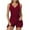 Red-01, variant on DISKEBUISS Women's V Neck One Pieces Skirt Swimsuit Ruched Retro Swimdress Bathing Suit with Shorts