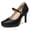 Black PU, variant on Pennysue Women's Pumps Closed Toe Mary Jane Pumps Round Toe Platform High Heel Dress Shoes